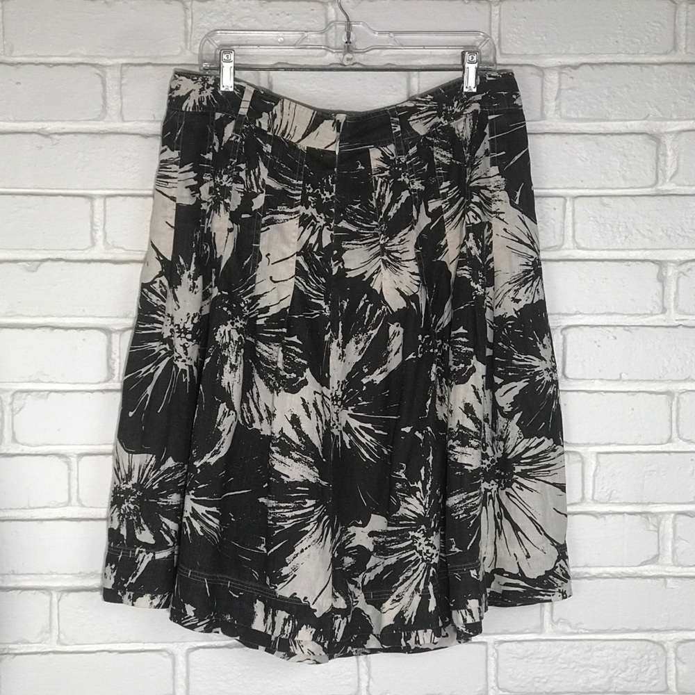 Grace Elements Women’s 100% Linen Floral Skirt